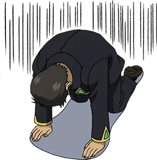 😵 Anime, Inclinaison, Excuse, Pardon, Geste telegram sticker