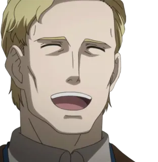 😂 애니메이션, 남자, 미소, 인물 telegram sticker