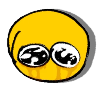 🥺 Emoji, llorando, triste, ojos, amarillo telegram sticker