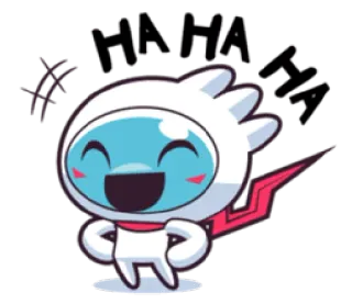 😄 HAHAHA kartun, tertawa, bahagia, emoji, karakter telegram sticker