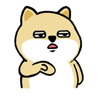 😒 狗, 卡通, 动物, 可爱, 搞笑, 表情, 情绪 whatsapp sticker