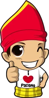 🤗 I ❤️ PADANG cinta, Padang, Indonesia, budaya, tradisional, asia telegram sticker