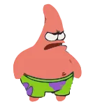 😡 Patrick Star SpongeBob SquarePants Patrick Star, SpongeBob, Cartoon, Nickelodeon, Boos, Personage whatsapp sticker