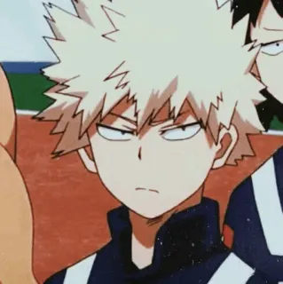 😒 Katsuki Bakugo My Hero Academia Anime, My Hero Academia, Bakugo, Katsuki Bakugo, Wütend, Charakter telegram sticker