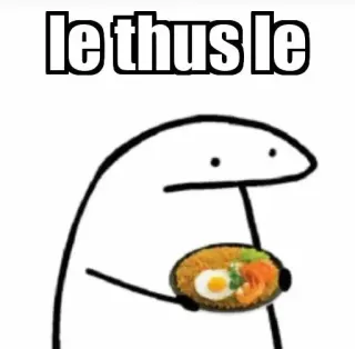 😂 le thus le meme, food, character, funny telegram sticker