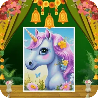 🦄 unicorn, fantasy, floral, cute, animal, magical telegram sticker