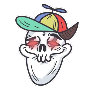 😏 Schädel, Teufel, Cartoon, Böse, Humor telegram sticker