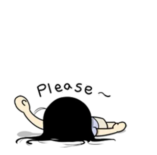 😵 Please~ request, begging, cute, cartoon, arm telegram sticker