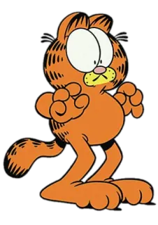 😳 Garfield gato, desenho animado, laranja, Garfield telegram sticker