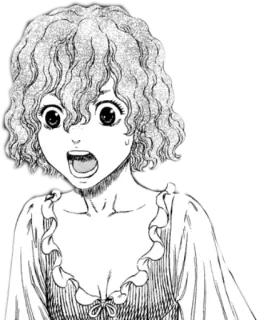 😲 anime, manga, sốc, cô gái, bất ngờ telegram sticker