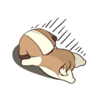 😵 cane, carino, animale, animale domestico, cucciolo, dormire, cartone animato whatsapp sticker