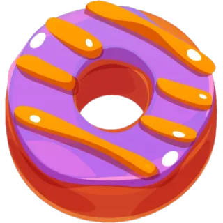🍩 donut, sobremesa, doce, comida, pastelaria, granulado, glacê, guloseima telegram sticker