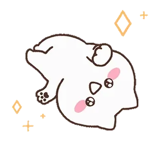 🥰 น่ารัก, คาวาอิ, ประกาย, สัตว์, หมี, จิบิ telegram sticker