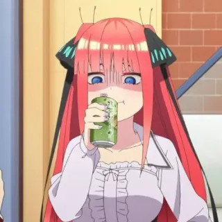 🍷 Anime, Garota, Bebendo, Fofo, Desenho animado whatsapp sticker