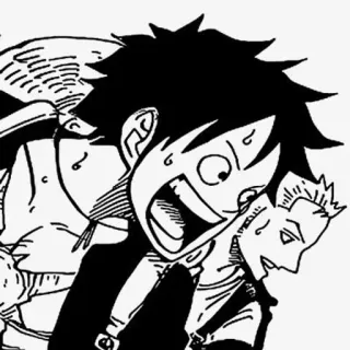 😨 Luffy One Piece Anime, Manga, One Piece, Ruffy, Monkey D. Ruffy, Strohhut, Pirat telegram sticker