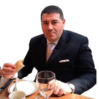 🥐 man, pak, eten, servies, restaurant, eten telegram sticker