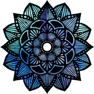 🎨 曼荼羅, 幾何学模様, パターン, 装飾, デザイン, アート, イラスト telegram sticker
