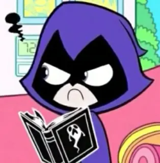 ✨ Raven Teen Titans Go! Cartoon, Superheld, Magie, Heks, Tovenaar, Teen Titans Go telegram sticker