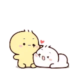 ❤ Dibujos animados, Mono, Amor, Corazón, Adorable, Animales whatsapp sticker