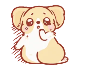 🥺 милый, собака, щенок, каваий, мультик, животное telegram sticker