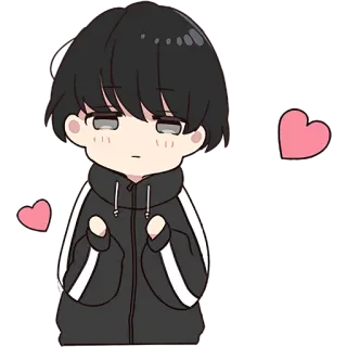 🥹 Anime, Chibi, Lindo, Corazones, Kawaii whatsapp sticker