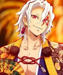 ✨ Tengen Uzui Demon Slayer Anime, Demon Slayer, Tengen Uzui, Hashira, Pilier du Son whatsapp sticker