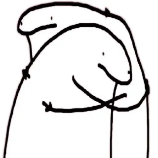 💗 monigote, abrazo, amistad, dibujos animados, minimalista telegram sticker