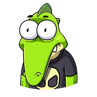 😳 desenho animado, crocodilo, animal, réptil, engraçado, personagem telegram sticker