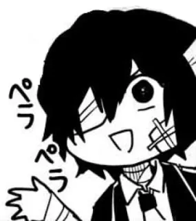 🍃 プラ anime, manga, chibi, cute, bandages, winking, japanese telegram sticker