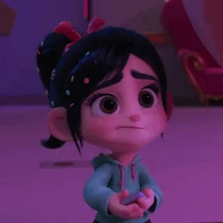 🥨 Vanellope von Schweetz Wreck-It Ralph vanellope, detona ralph, disney, desenho animado, personagem, animado whatsapp sticker
