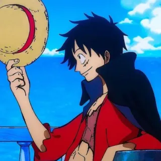 😏 Monkey D. Luffy One Piece Anime, One Piece, Luffy, Monkey D. Luffy, Chapéu de Palha, Pirata, Personagem whatsapp sticker