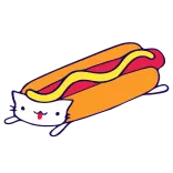 😗 Cachorro-quente, Gato, Comida, Animal, Kawaii, Fofo, Gatinho telegram sticker