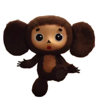 😮 Cheburashka cartoon, animal, toy, character, animated telegram sticker