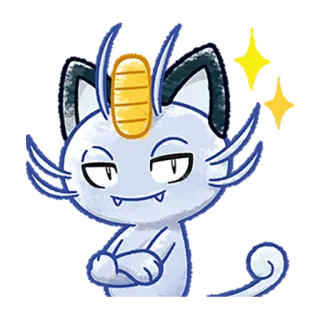 😏 Meowstic pokemon, gatto, altezzoso, psichico, anime, videogioco telegram sticker
