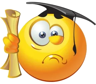 🤠 emoji, graduation, graduate, diploma, education whatsapp sticker