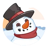🙂 manusia salju, musim dingin, salju, liburan, natal, meriah, kartun telegram sticker