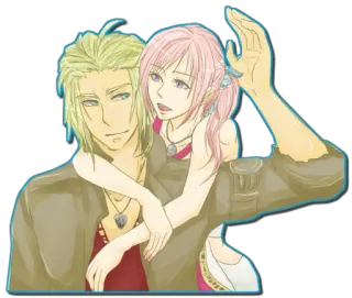 ❤ Lightning Final Fantasy XIII final fantasy, lightning, anime, videogame, fantasia telegram sticker