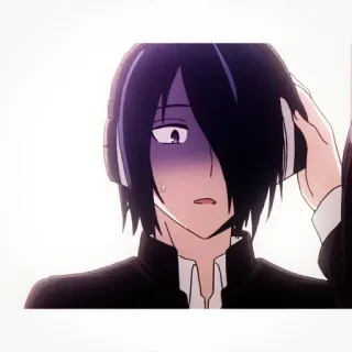 😰 Yu Ishigami Kaguya-sama: Love Is War 애니메이션, 만화, 이시가미, 카구야님은告らせたい, 러브 이즈 워, 학생, 헤드폰 whatsapp sticker
