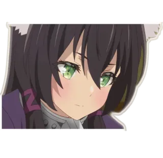 😔 anime, cartoon, girl, character, kawaii telegram sticker
