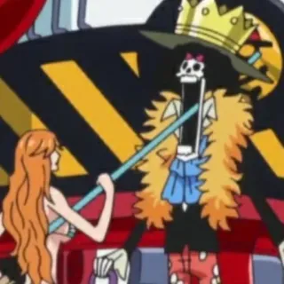 😵 Brook One Piece Аниме, Мультфильм, Скелет, Пират, One Piece, Брук, Нами telegram sticker