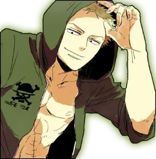 🙂 Roronoa Zoro One Piece anime, pirate, zoro, one piece, sword telegram sticker