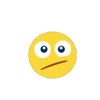 😕 Emoji, Confundido, Expresión, Amarillo, Cara, Sentimiento whatsapp sticker