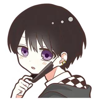 😦 Anime, Manga, Postać, Uroczy, Kreskówka, Naklejka telegram sticker