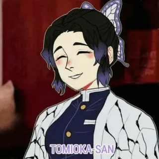 😊 Shinobu Kocho Demon Slayer TOMIOKA-SAN anime, demon slayer, shinobu kocho, butterfly, manga, character telegram sticker