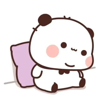 🍒 Panda, Słodki, Kreskówka, Kawaii, Niedźwiedź, Uroczy telegram sticker