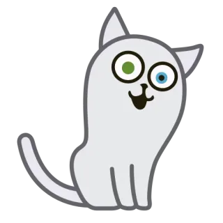 😏 кот, котенок, животное, милый, мультфильм, стикер telegram sticker