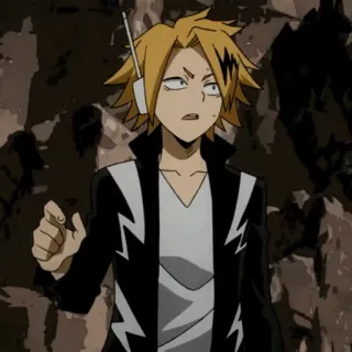 ⚡️ Denki Kaminari My Hero Academia Anime, My Hero Academia, Denki Kaminari, Electricidad, Personaje whatsapp sticker