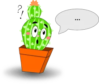 The Cute Cactus :: @mino8mino whatsapp stickers