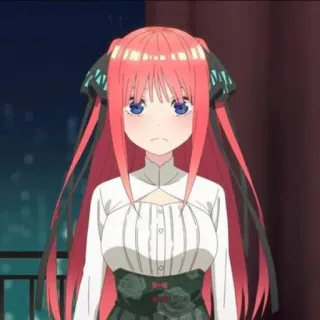 🦋 Nino Nakano The Quintessential Quintuplets Anime, Chica, Personaje, Dibujos animados, Lindo, Manga telegram sticker