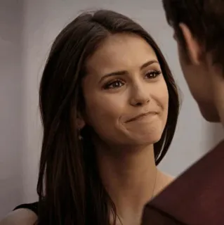 🥀 Elena Gilbert The Vampire Diaries Elena Gilbert, The Vampire Diaries, Nina Dobrev, portrait, actress telegram sticker